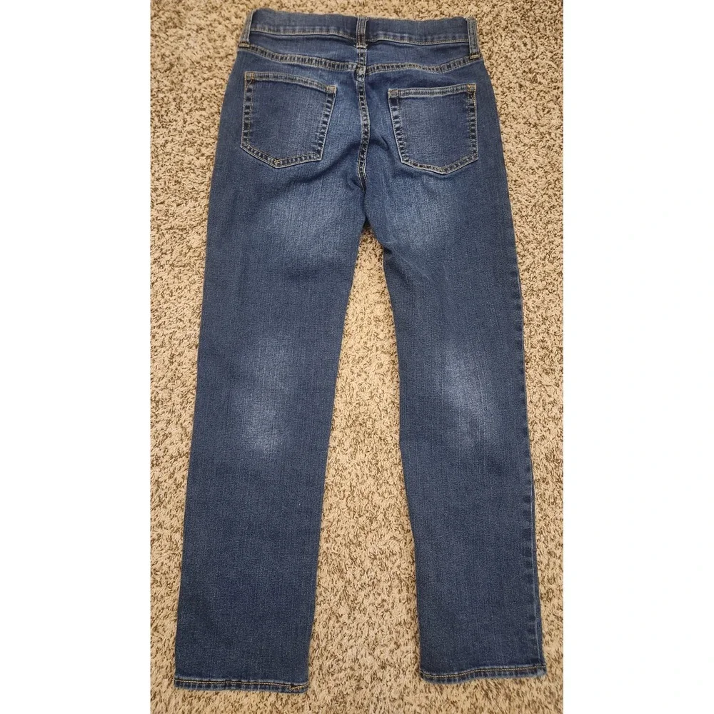 Gap Denim Original Boys‎ Size 12 Straight Leg Jeans Medium Wash Blue Stretch EUC